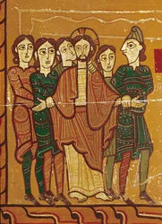 Painel de retábulo mostrando a prisão de Cristo